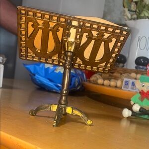 Vintage Miniature Brass Music Stand